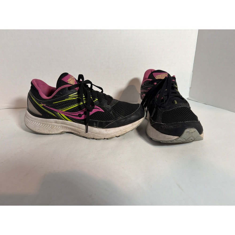Saucony Cohesion 13 Womens Running Shoes Black Pink Yellow S10559-1 Size 8